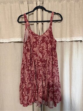 Torrid Red Paisley Western summer Slip Dress 00